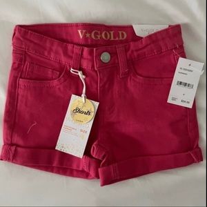 New With Tags: V Gold Pink Adjustable Waistband Girls Size 4 Shorts